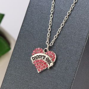 Crystal Heart Nanny Daddy's Girl Necklace